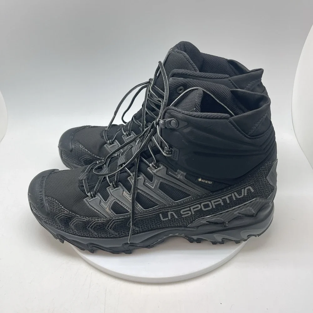 La Sportiva Ultra Raptor II Mid GTX Boots Mens 13.5 Black Trail Hiking Shoes